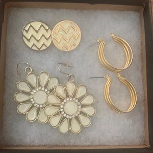 3 Pairs of Earrings